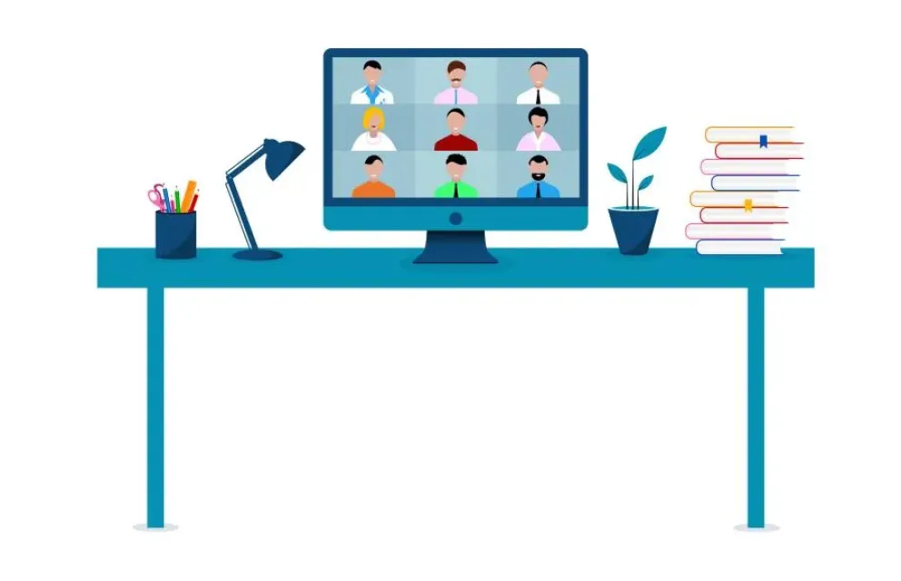 Grafik einer Videokonferenz