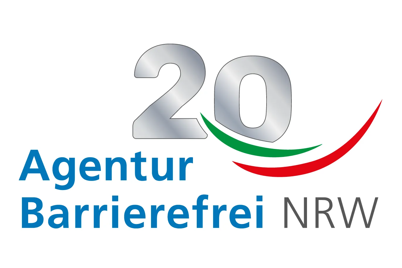 Logo 20 Jahre Agentur Barrierefrei NRW