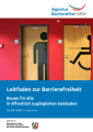 Cover des Leitfadens mit Abbildungen von klar gekennzeichneten Toilettentüren.