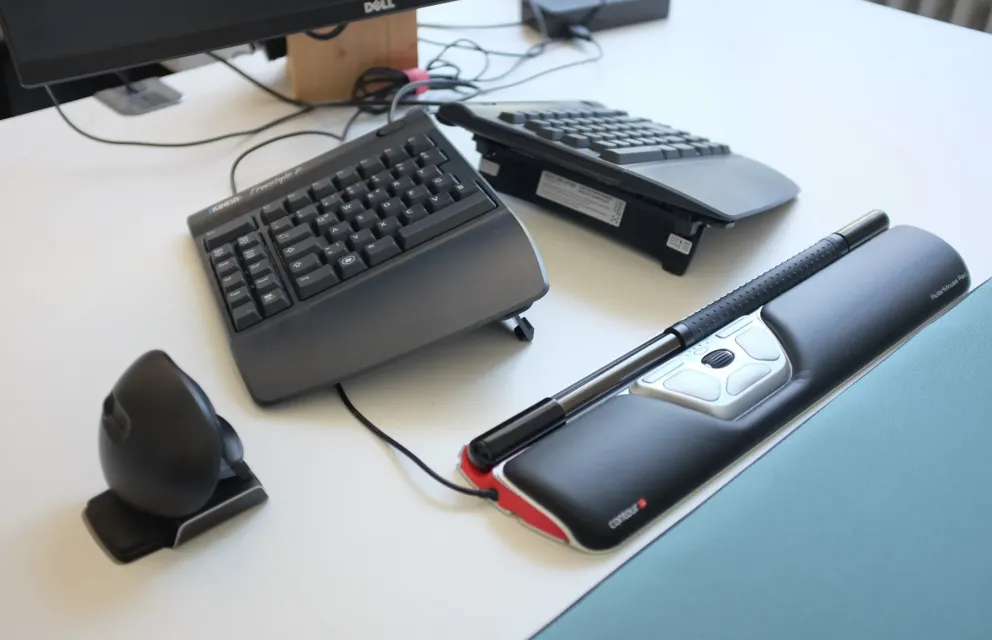 Rollenmaus, Linkshänder Maus, ergonomische Tastatur