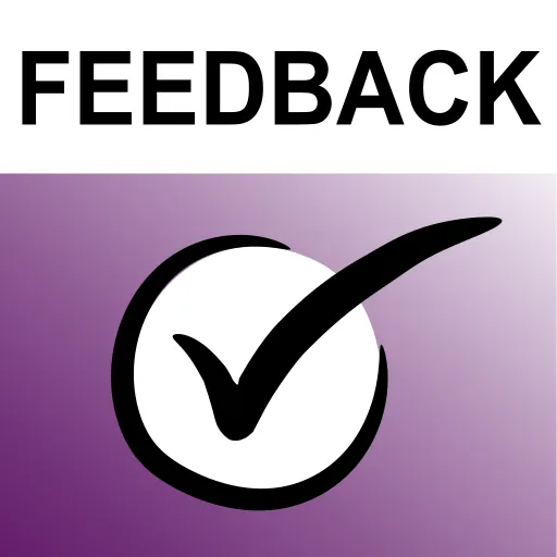 App-Icon für Check-Feedback im lila Projektdesign des Teilhabe 4.0-Projekts