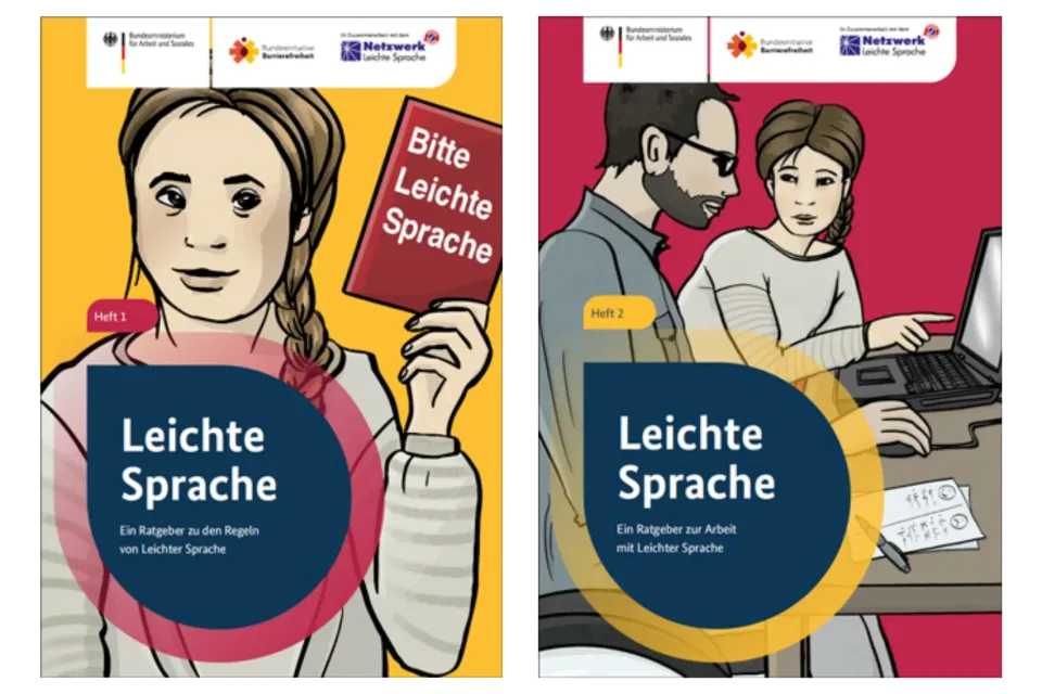 Deckblätter der beiden BMAS-Ratgeber.