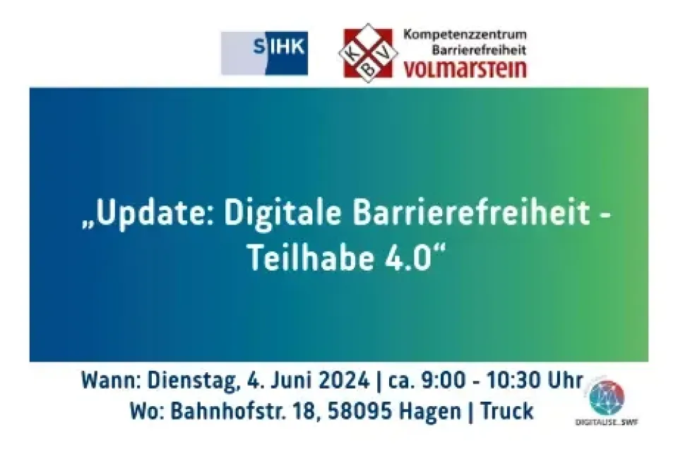 Veranstalung Update: Digitale Barrierefreiheit Teilhabe 4.0.