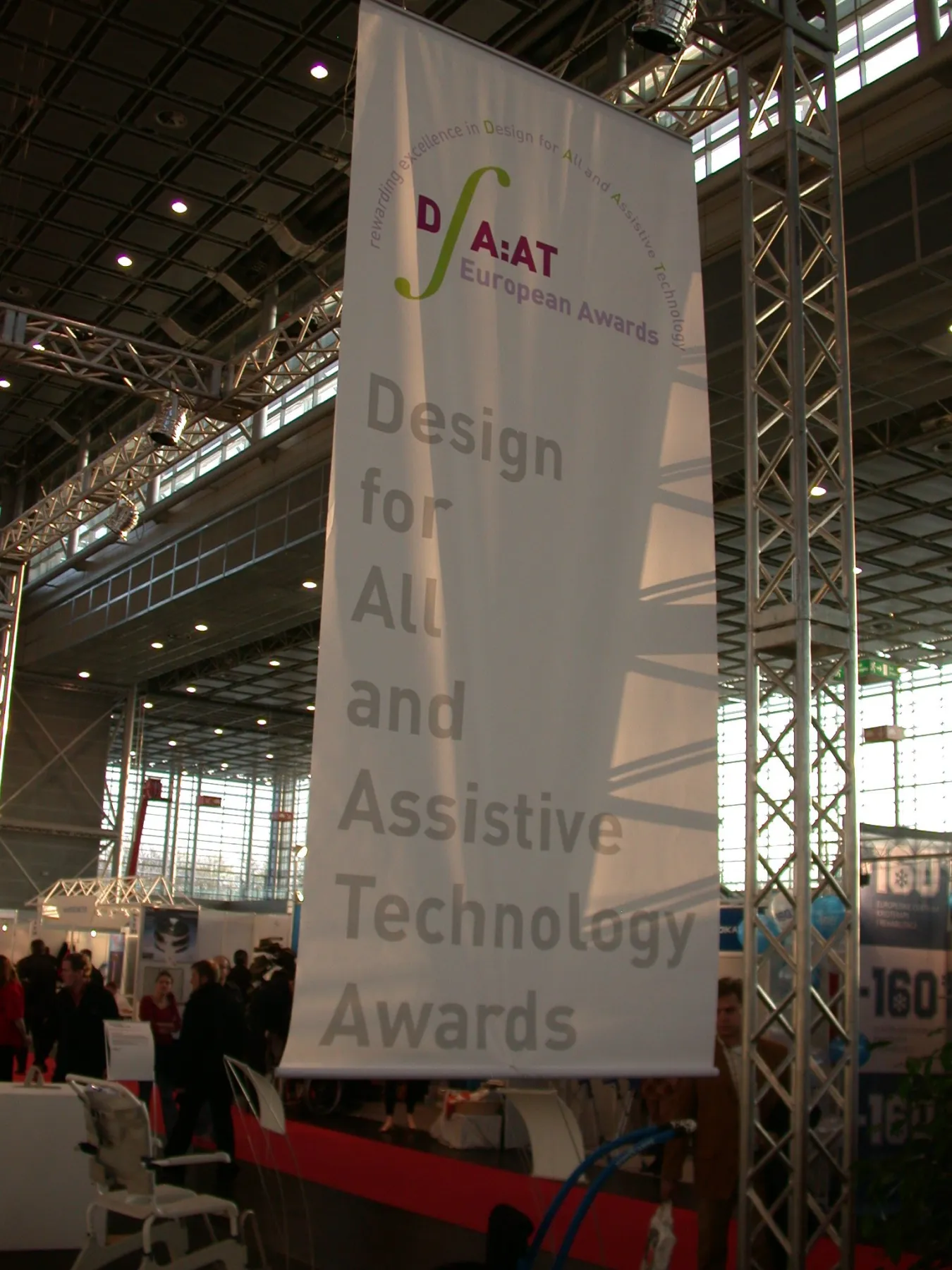 Banner zum DfA Award auf der Rehacare.